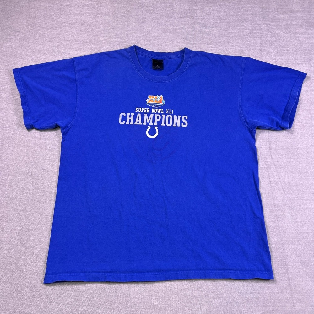 Quail Hollow Indianapolis Colts Super Bowl XLI Champions Graphic T-Shirt Size XL